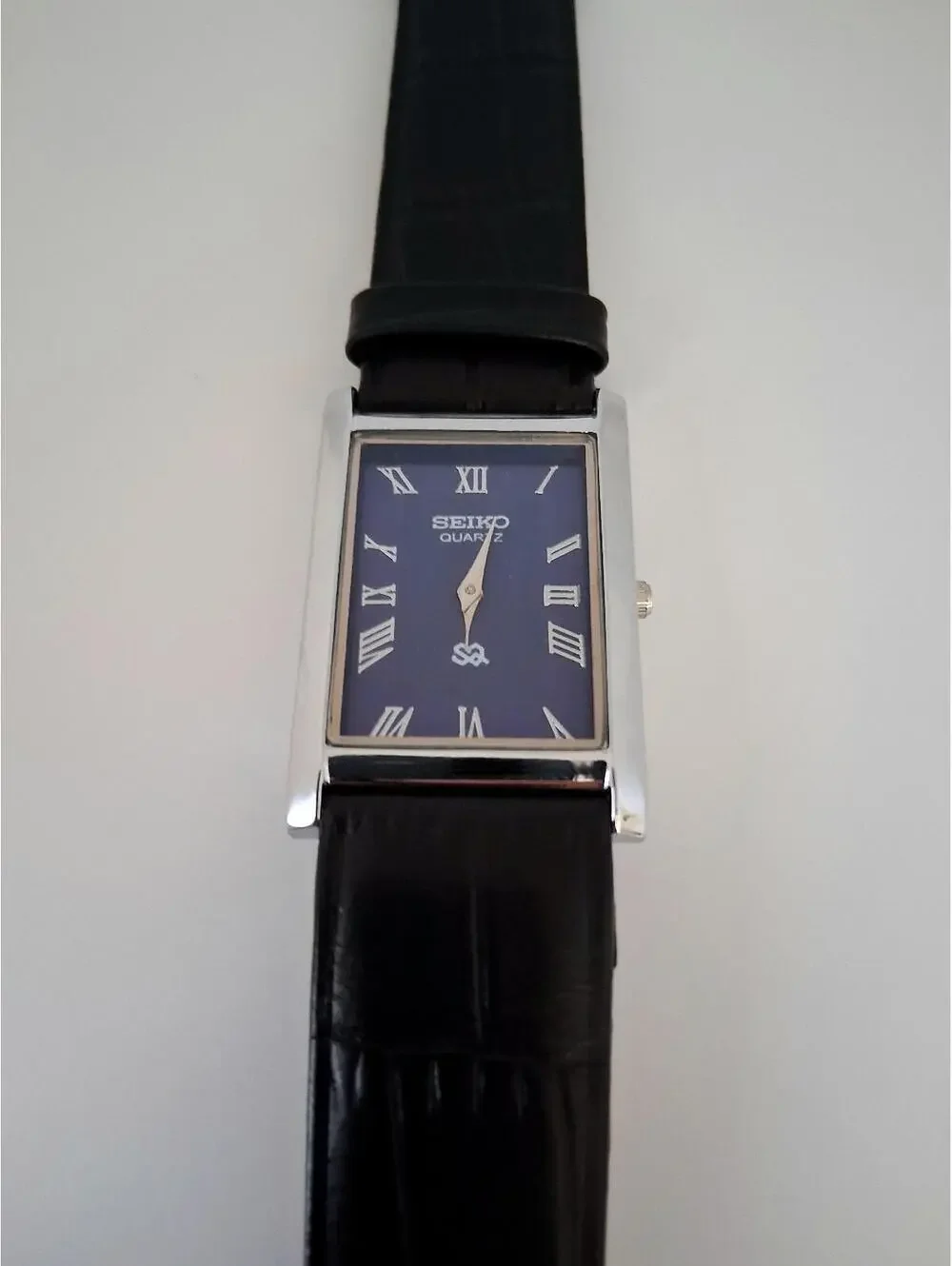Men's Tank Blue Dial Dress Watch & Batt-Dial